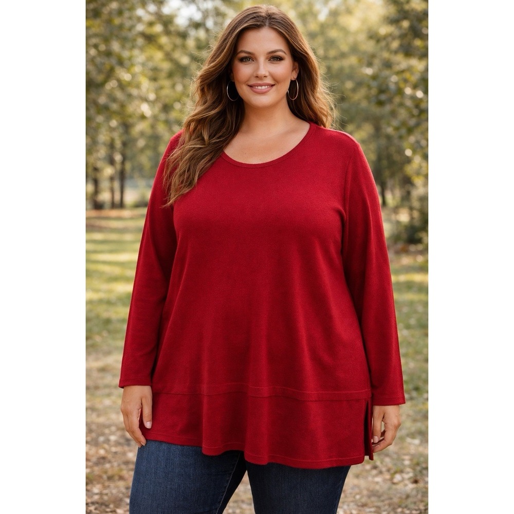 J Jill Merino Wool Tunic Sweater Women's Sz XL Long Sleeve Top Quiet Luxury